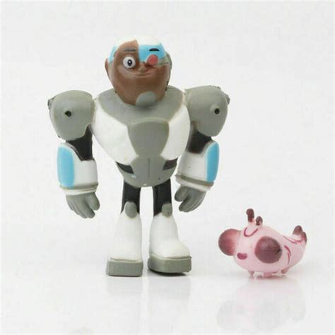 Buy 6Pcs Teen Titans Go Robin Cyborg Beast Boy Raven Starfire Action ...