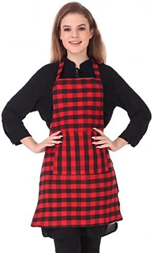 GLUN® Cotton Kitchen Multi Colour Apron with Front Pocket - Set of 3 ...