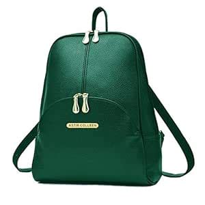 ASTIR COLLEEN Vegan Lather Women/Girls Backpack (Moon) (Green) : Amazon ...