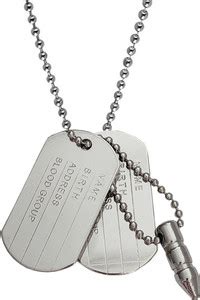 Shiv Jagdamba Military Army Name Locket Dog Tag Chain With Plain Dog ...