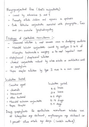 66 - Notes of diseases - Ocular Diseases - Studocu