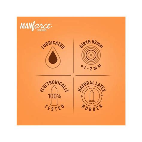 Manforce Overtime Condoms Orange Flavoured 10 Condoms in 1
