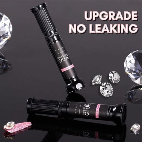 Buy Makartt Upgrade 2pcs Nail Rhinestone Glue Gel with Brush & Pen tip ...