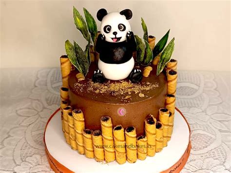 Panda Cake with Wafer Rolls