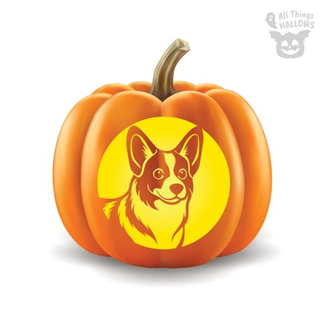 Corgi Pumpkin Stencil - Allthingshallows.com – AllThingsHallows