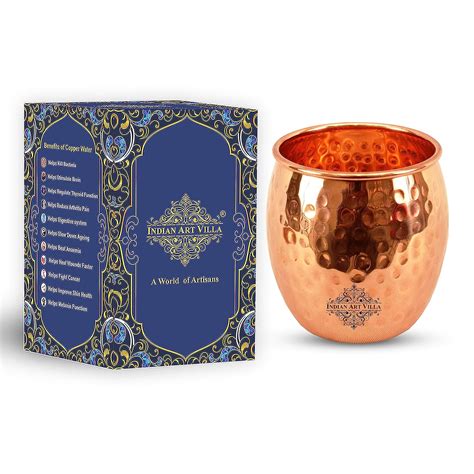 Buy Indian Art Villa Hammered Copper Glass Tumbler, Serveware ...