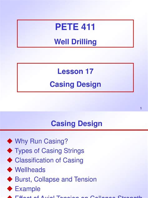 Casing design | PDF