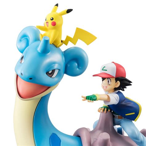 Pokémon: Ash Ketchum & Pikachu & Lapras GEM PVC Figure by Megahouse ...