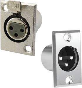 Urban Infotech Premium Metal XLR 3-Pin Panel Mount Connectors for ...