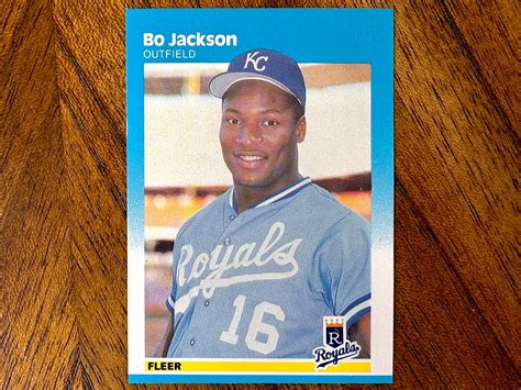 1987 Bo Jackson RC #369, Fleer Baseball Card, Sharp Corners No Creases ...