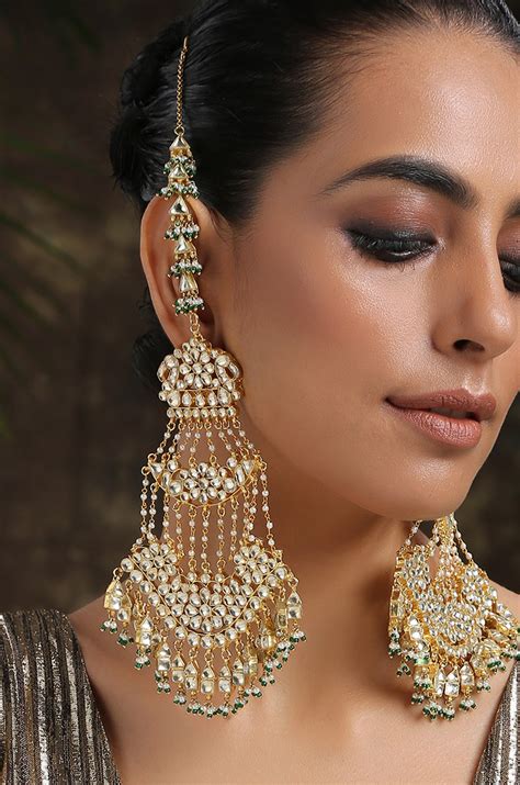 Asal Kundan Chandbali Earrings – Paisley Pop Shop