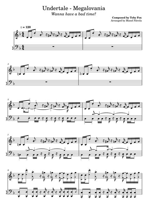Undertale Megalovania piano Sheet Music PDF - Etsy
