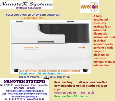 Biochemistry Analyser - AVECON Semi Auto BIOCHEMISTRY ANALYZER ...