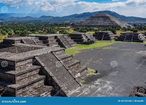 View of Teotihuacan Ruins, Aztec Ruins, Mexico Stock Photo - Image of ...