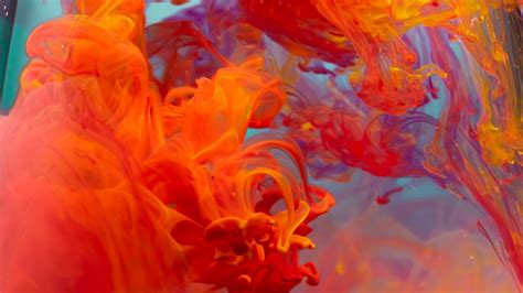 Wallpaper paint, liquid, clots, red, orange hd, picture, image