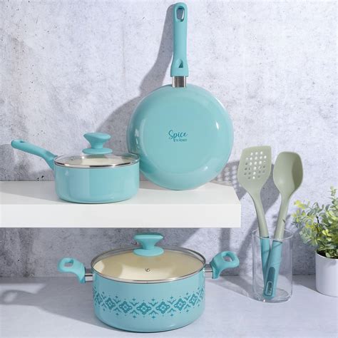 Buy Spice by Tia Mowry Savory Saffron 7-Piece Healthy Nonstick Ceramic ...