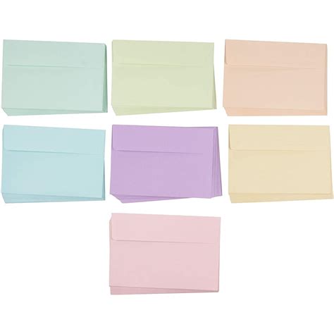 Buy 112-Count Envelopes in 7 Pastel Colors for 4x6 Greeting Cards ...