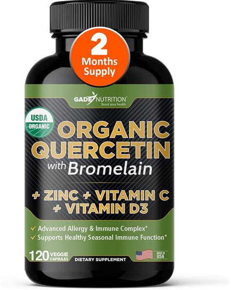 Amazon.com: Organic quercetin, Quercetin with Bromelain, quercetin supplements 500mg, quercetin ...