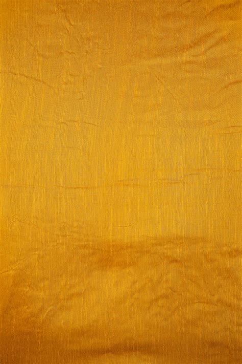 Mustard Yellow Raw Silk Fabric