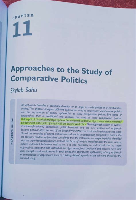 Approach to comparative politics compressed - B.A (Hons.) Political ...