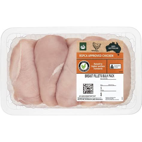 Woolworths Rspca Approved Chicken Breast Fillet 1.1kg-1.65kg | Woolworths