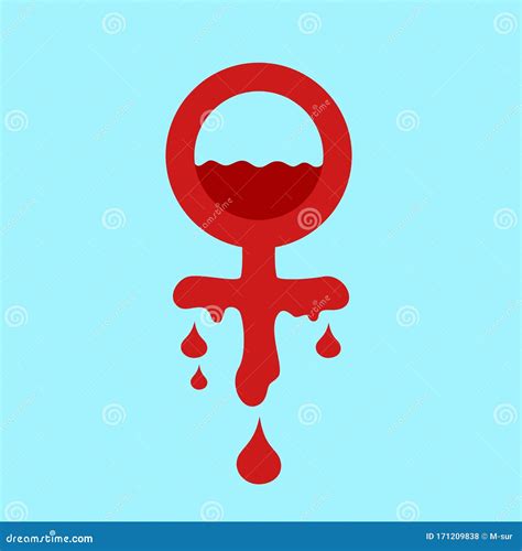 Bleeding Menstrual Period On Pad. Heavy And Light Menstrual Period ...