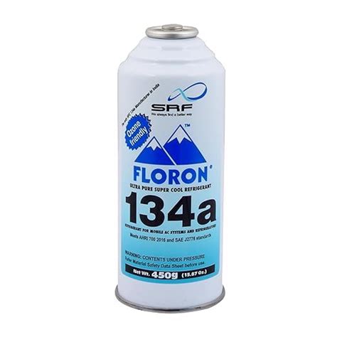 Floron-R134 Refrigerant Gas Can for Cars. Weight - 450 GMS (1) : Amazon ...