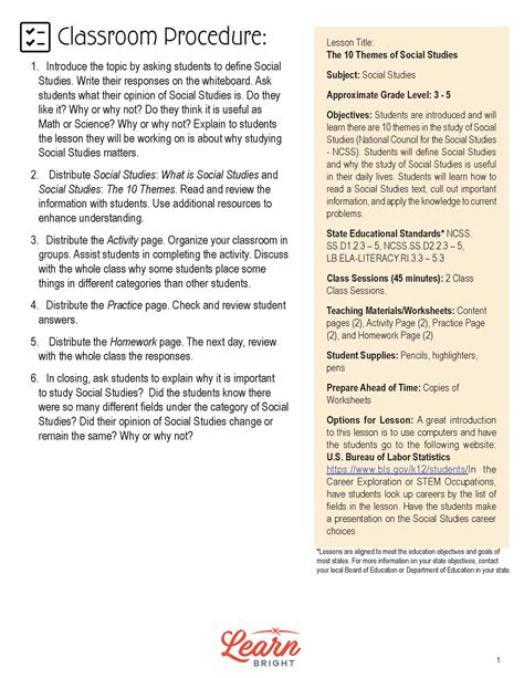10 Themes of Social Studies, Free PDF Download - Learn Bright