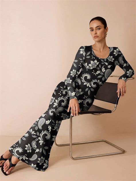 Shutterstock Glamance Vestido extra largo para mujer, color negro ...