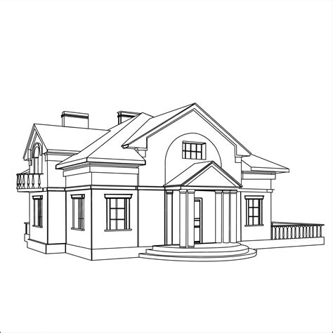 Premium Vector | A doodle house sketch design on white background