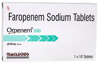 Orpenem 200 Tablet 10 - Uses, Side Effects, Dosage, Price | Truemeds