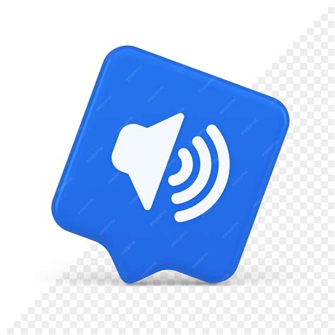 Premium PSD | Volume sound button speaker acoustic level noise wave control 3d realistic speech ...
