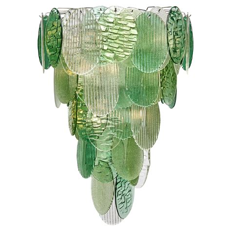 Murano Hand Blown Chartreuse Green Glass Chandelier, in stock For Sale at 1stDibs | green murano ...