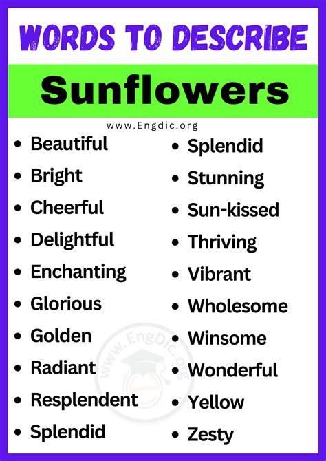 Words To Describe Summer Flowers at Darlene Huth blog