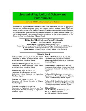 Agricultural Science | pdfFiller