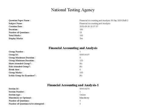 accounting questions - National Testing Agency Question Paper Name ...
