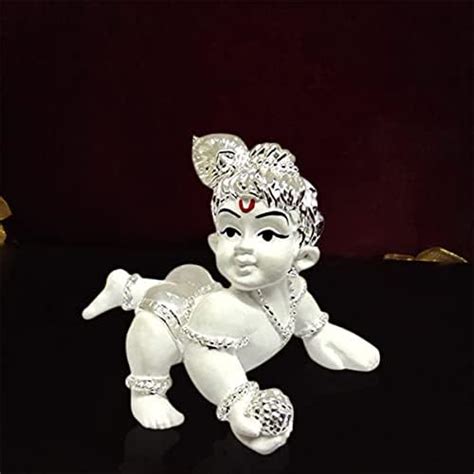 Buy PRD CARATCAFE Silver Bal Gopal Krishna Idol in 925 Pure Silver for ...