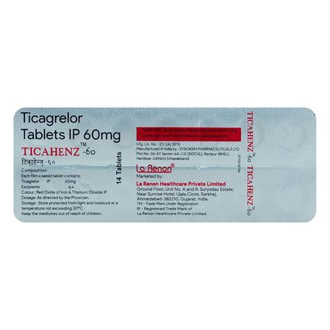 Ticahenz-60 Tablet | Uses, Side Effects, Price | Apollo Pharmacy