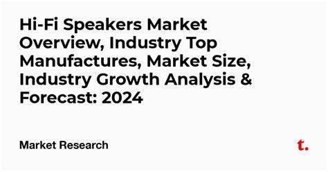 Hi-Fi Speakers Market Overview, Industry Top Manufactures, Market Size ...