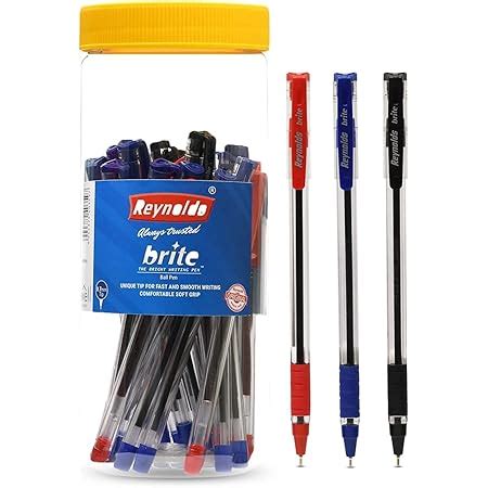 Reynolds BRITE BP 25 CT JAR - 15 BLUE, 5 BLACK & 5 RED I Lightweight ...