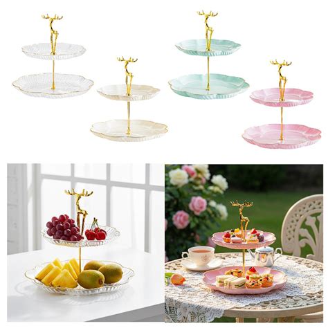 ⚡️Buy 2 Tier Cupcake Stand Food Serving Platter Stand for Party Baby ...