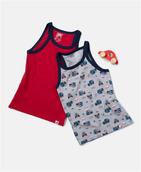Buy Super Combed Cotton Printed Round Neck Sleeveless Vest - Ultimate ...