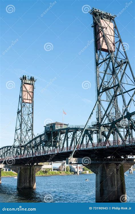 Steel Bridge, Portland, or stock image. Image of river - 73190943