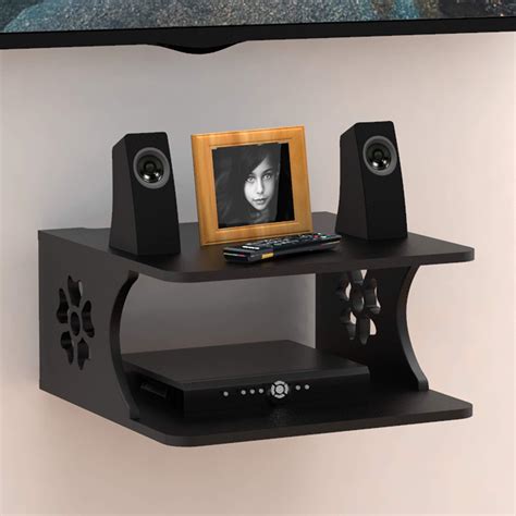 carpentray Floating Projector Wall Mount DVD Shelf Wooden Floating ...