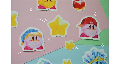 Kirby Low Poly Stickers Vinil Stickers Kirby Powers - Etsy