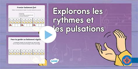 Rhythm and Pulse Lesson Teaching PowerPoint French - Twinkl