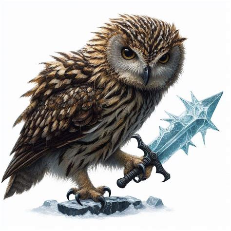 Entry #26 by J0YB0Y for A simple drawing of a snow owl holding a shard ...