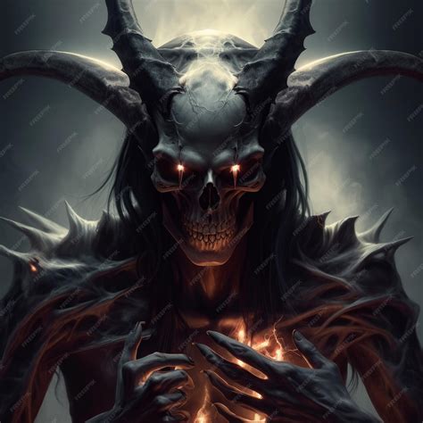 Premium Photo | Goddess of darkness horror fantasy illustration the ...