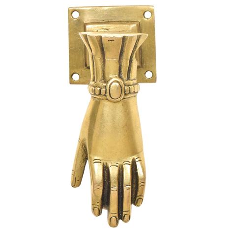 Handcrafted Brass Hand Door Knocker