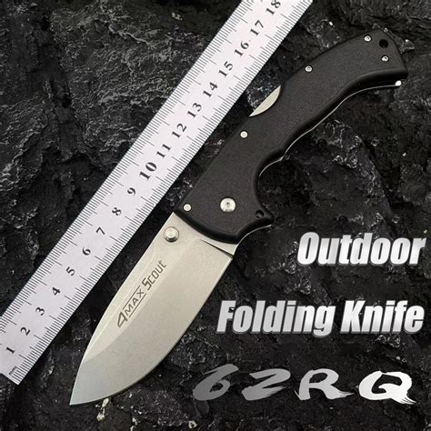 🎁62RQ Cold Steel Dolding Knife High Hardness Wilderness Survival Knife ...